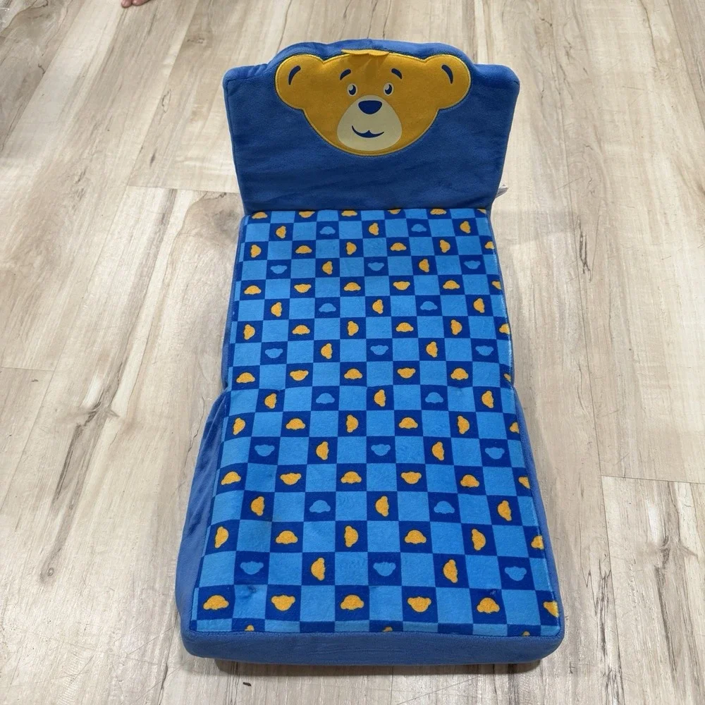 Build A Bear Bearemy Folding‎ Chair Bed Blue Yellow Convertible Plush Furniture